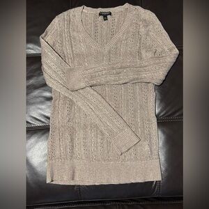 Banana Republic Sparkly Taupe Sweater size medium